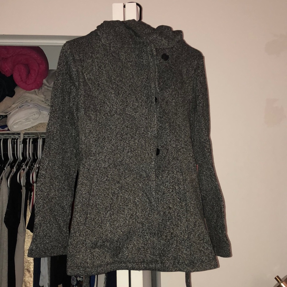 Gray Comfy Hooded Jacket